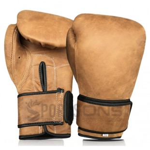 RETRO Heritage Brown Leather Boxing Gloves