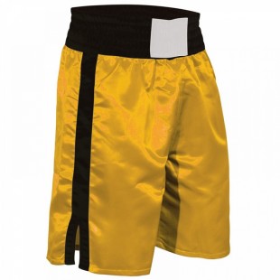 Pro Style Boxing Trunks Black & Yellow