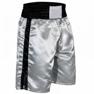 Pro-Style Boxing Trunks Black & White