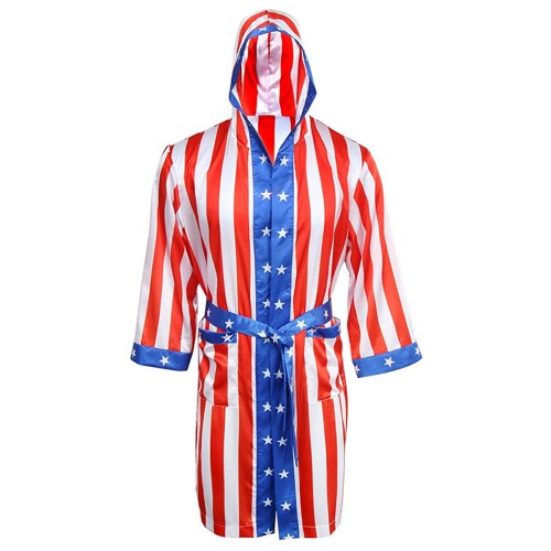 Custom Dye Sublimation Printing USA Flag Boxing Robe